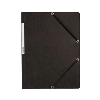Desky s chlopněmi a gumičkou Q-Connect - A4, černé, 10 ks