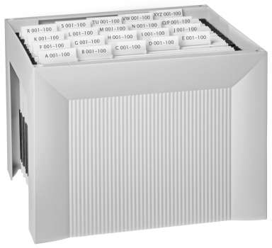Box na závěsné desky Karat - A4, plastový, šedý