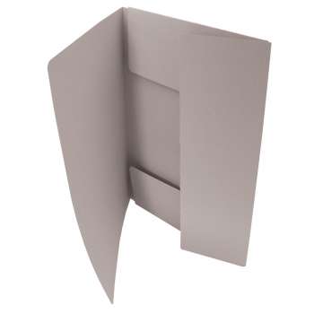 Papírové desky s chlopněmi HIT Office - A4, šedá, 50 ks