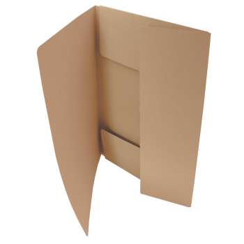 Papírové desky s chlopněmi HIT Office - A4, hnědá, 50 ks