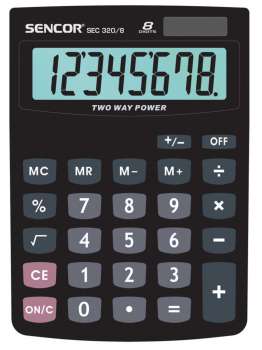 Stolní kalkulačka Sencor SEC 320/8 - 8místný displej
