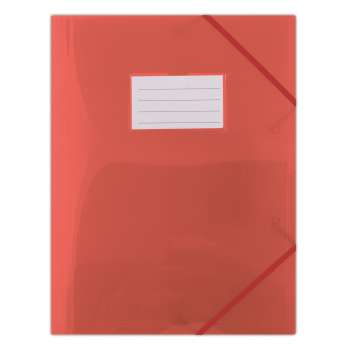 Desky s chlopněmi a gumičkou Donau - A4, plastové, červené, 1 ks
