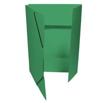 Prešpánové desky se třemi chlopněmi a gumičkou - A4, zelené, 20 ks