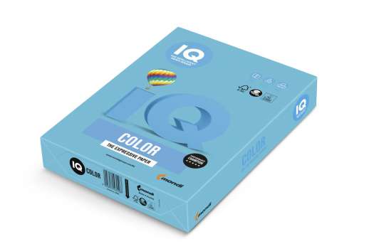 Barevný papír IQ Color A4 - AB48, azurově modrý, 80g/m2, 500 listů