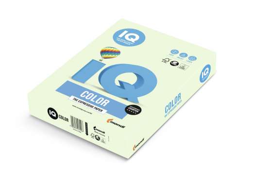 Barevný papír IQ Color A4 - GN27, světle zelený, 80g/m2, 500 listů