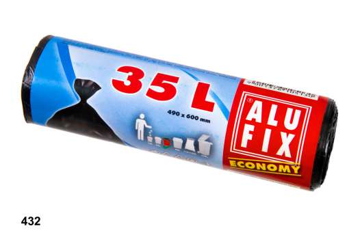 Pytle na odpadky Alufix Economy  - černé, 35l, 8 µm, 30 ks