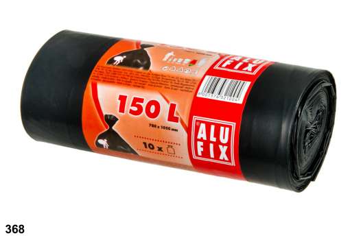 Pytle na odpadky Alufix - černé, pevné, 150l, 35µ, 10ks