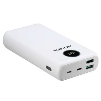 Bezdrátová powerbank ADATA S20000D - externí baterie pro mobil/tablet 20000mAh, bílá
