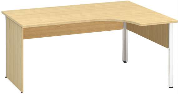 Psací stůl Alfa 100 - ergo, pravý, 160 cm, dub Vicenza