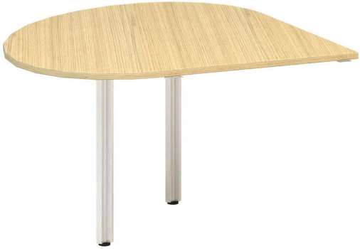 Přídavný stůl Alfa 100 - pravý, 120 cm, dub Vicenza/šedý