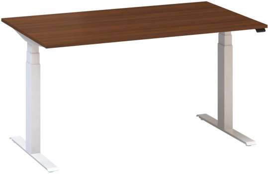 Výškově stavitelný stůl ALFA UP - 140 cm, ořech/bílý