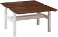 Výškově stavitelný stůl ALFA UP/duotable - 120 cm, ořech/bílý