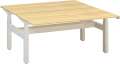 Výškově stavitelný stůl ALFA UP/duotable - 160 cm, dub Vicenza/bílý