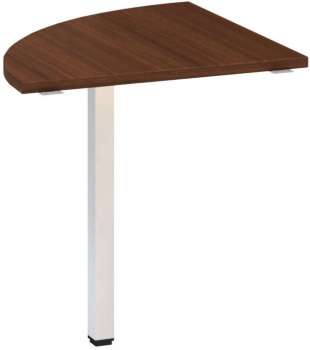 Přídavný stůl Alfa 200 - čtvrtkruh 70 cm, ořech/bílý