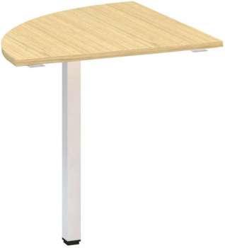 Přídavný stůl Alfa 200 - čtvrtkruh 70 cm, dub Vicenza/bílý