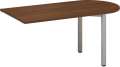 Přídavný stůl Alfa 200 - 150 x 80 cm, ořech/stříbrný