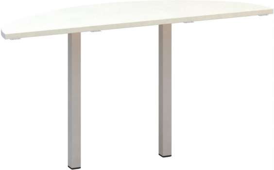 Přídavný stůl Alfa 200 - 140 cm, bílý/stříbrný