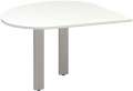 Přídavný stůl Alfa 305 - pravý, 120 cm, bílý/stříbrný