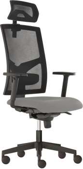 Kancelářská židle Game - synchro, černá/šedá
