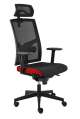 Kancelářská židle Game VIP - synchro, černá/červená