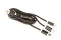 Nabíjecí kabel Gembird 3 v 1 - 1 m, USB A Male / Micro USB + USB-C + Lightning, opletený, černý