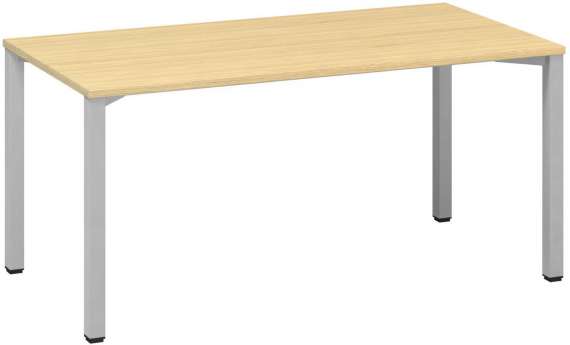 Psací stůl Alfa 200 - 160 x 80 cm, dub Vicenza/stříbrný