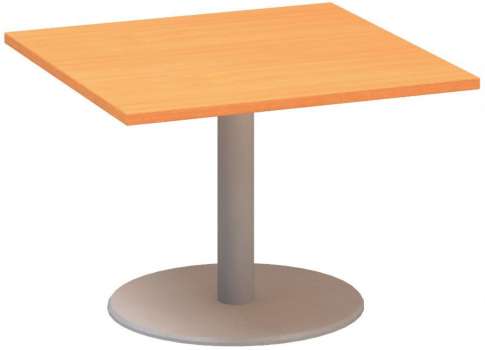 Jednací stůl Alfa 400 - 80 cm, nízký, buk Bavaria/stříbrný