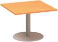 Jednací stůl Alfa 400 - 80 cm, nízký, buk Bavaria/stříbrný