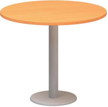 Jednací stůl Alfa 400 - 90 cm, buk Bavaria/stříbrný