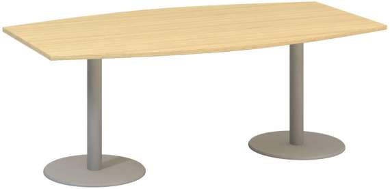 Jednací stůl Alfa 400 - 200 cm, dub Vicenza/stříbrný