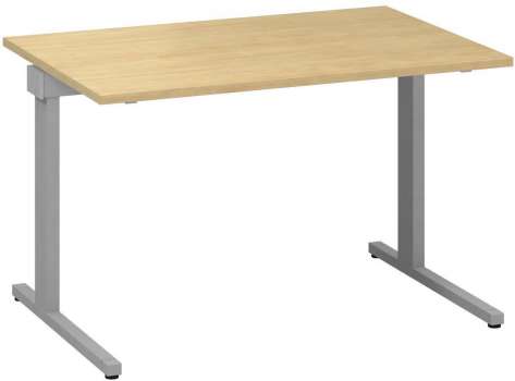 Psací stůl Alfa 305 - 120 cm, divoká hruška/stříbrný
