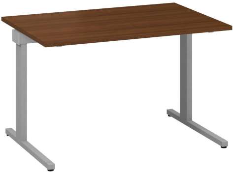 Psací stůl Alfa 305 - 120 cm, ořech/stříbrný