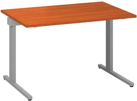 Psací stůl Alfa 305 - 120 cm, třešeň/stříbrný