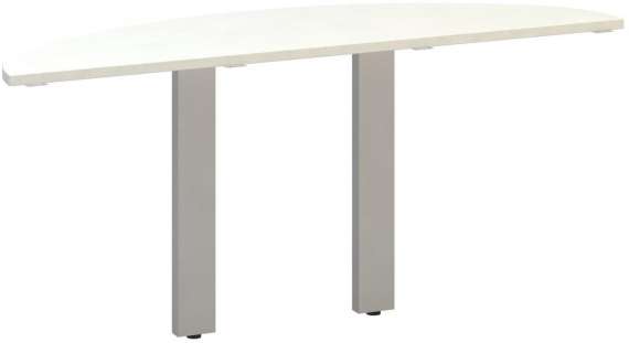 Přídavný stůl Alfa 305 - 162,5 cm, bílý/stříbrný