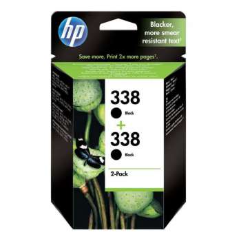 Cartridge HP CB331EE, č. 338, dvojbalení - černý