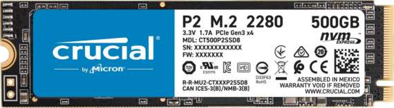 Crucial P2 SSD M.2 500GB NVMe