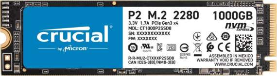 Crucial P2 SSD M.2 1TB NVMe