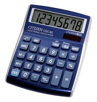 Stolní kalkulačka Citizen CDC-80 – modrá