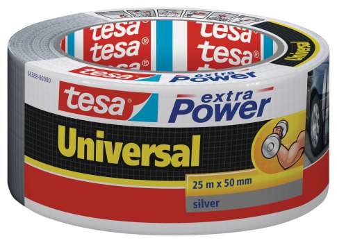 Lepicí páska Tesa - Extra Power Universal, 50 mm x 25 m, stříbrná, 1 ks