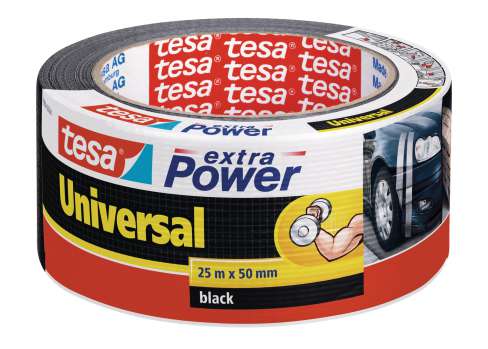 Lepicí páska Tesa - Extra Power Universal, 50 mm x 25 m, černá, 1 ks