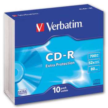 CD-R Verbatim - slim box, 10 ks