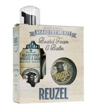 DÁREK: Balzám a kondicionér na vousy REUZEL Wood & Spice Beard Try Me Kit