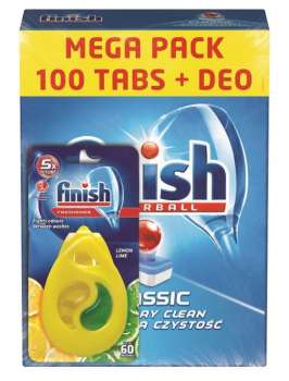 Tablety do myčky - FINISH Classic, 100 ks + DEO