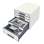 Zásuvkový box LEITZ WOW - A4+,plastový, bílý se šedými prvky