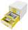 Zásuvkový box LEITZ WOW - A4+,plastový, bílý se žlutými prvky