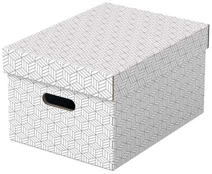 Úložné krabice Esselte Home - střední, bílé, 3 ks