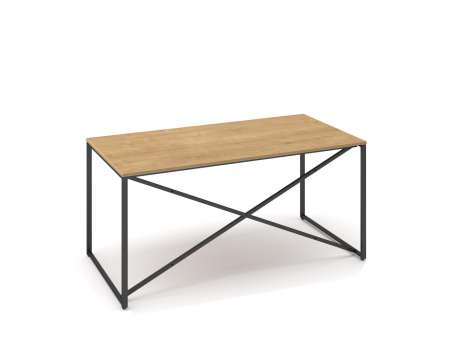 Psací stůl Lenza ProX - 158 x 80 cm, dub Hamilton/černý