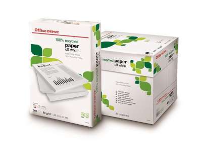 Recyklovaný papír - krémově bílá, A4, 80 g/m2, CIE 55, 500 listů