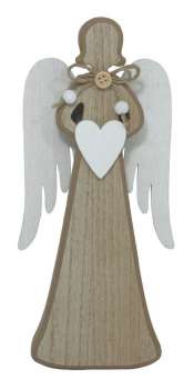 Dřevěný anděl s křídly - 10 cm