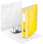 Pákový pořadač Leitz WOW 180° - A4, celoplastový, šíře hřbetu 8,2 cm, žlutý